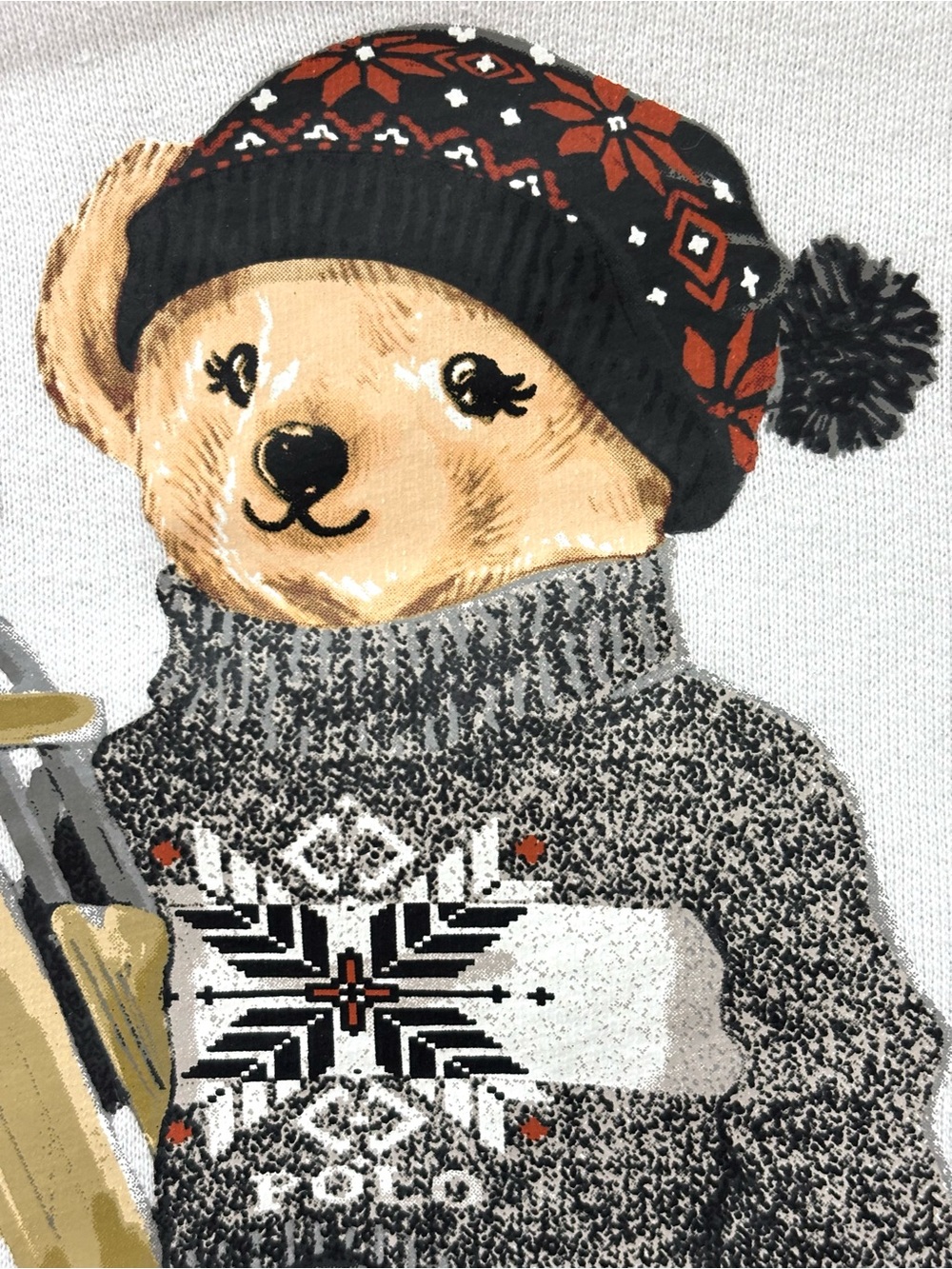 Polo Ralph Lauren Sled Polo Bear Sweatshirt White Size Medium - Picture 4 of 10